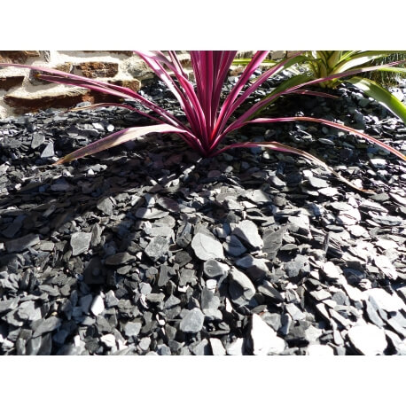 Paillage d'Ardoises NOIR - PACK pour 7 m² calibre 6-24 mm