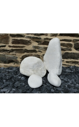 Grote WITTE kiezelsteen 200-400