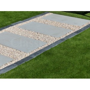 Trittplatte Betonfarbe Elfenbein - Packung mit 10 Fliesen