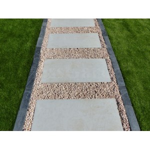 Pedras de passagem japonesas, cor concreto, marfim - Pacote com 18 peças