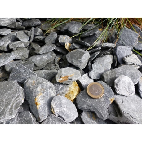 Paillage d'Ardoises GRIS calibre 30-60 mm