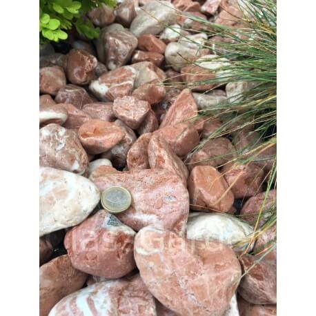 Rode kiezelsteen kaliber 40-60 mm
