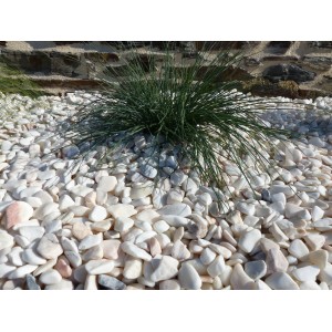 Canto Rodado Blanco Rosa 12-24 Pack 20 M² - 40 sacos - 800 kg