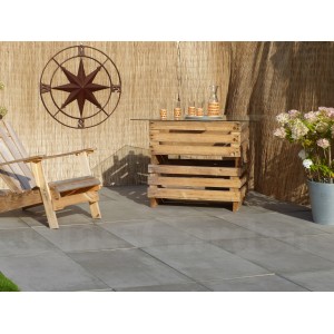 TERRASSE GRAUER BETON 8 m² - 16 Fliesen