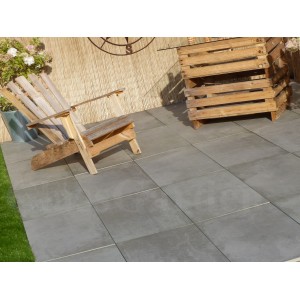 TERRAÇO DE CONCRETO CINZA 10 m² - 20 lajes