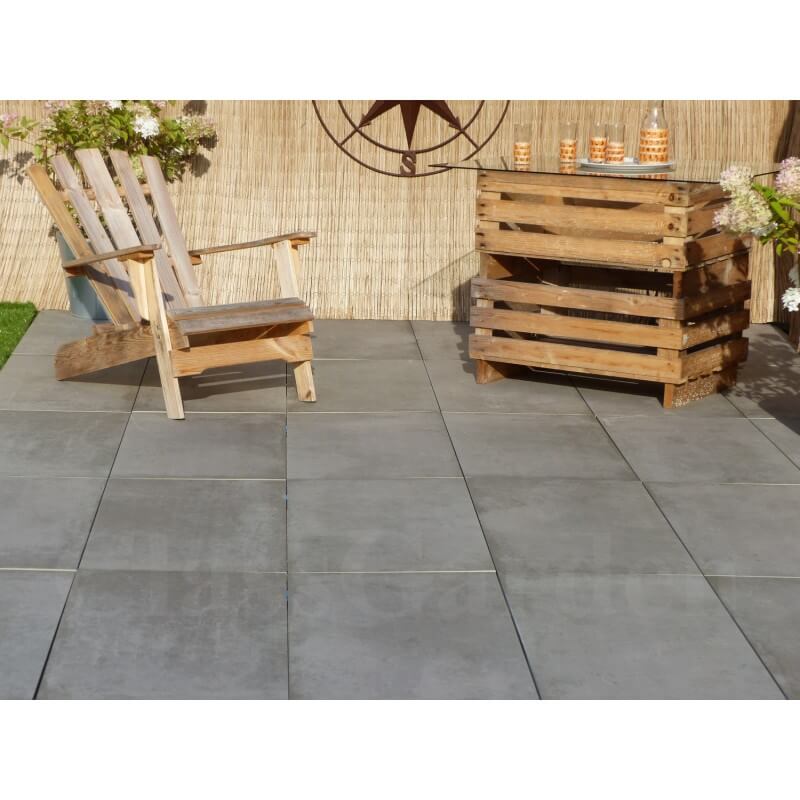 GREY CONCRETE TERRACE 18 m² - 36 tiles