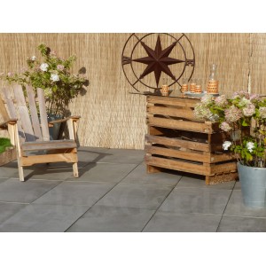 TERRASSE GRAUER BETON 30 m² - 60 Fliesen