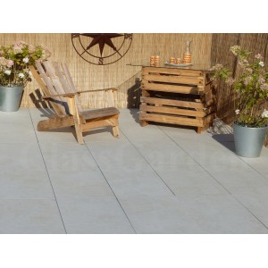Terraza porcelánico efecto Hormigón Marfil 18 m² - 36 baldosas