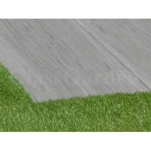 Terraza porcelánico efecto Madera Gris 5 m² - 10 baldosas
