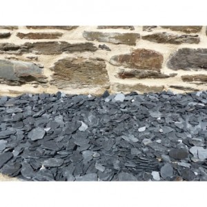 Paillage Ardoise NOIR  10-40  Pack 17 m² - 40 sacs - 1000 kg