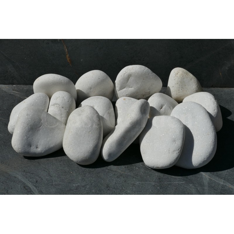 Gros Galets BLANC 100-200 - pack 15 Galets