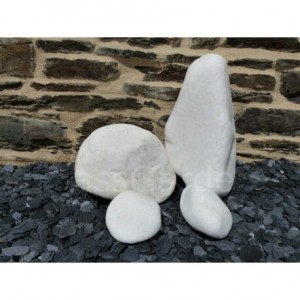 Gros Galets BLANC 100-200 - pack 5 Galets