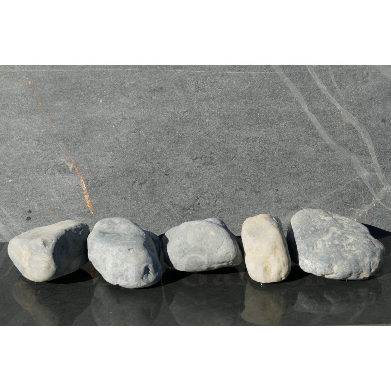 Gros Galet NOIR Mat 100-200 - pack 5 Galets