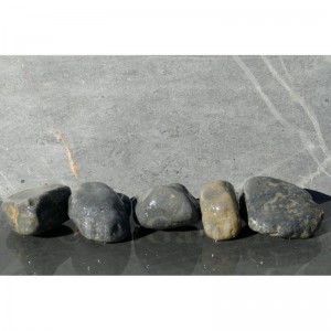 Gros Galet NOIR Mat 100-200 - pack 5 Galets