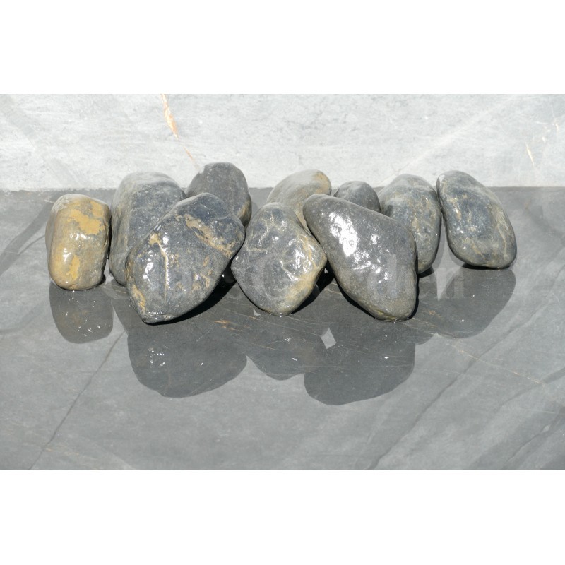 Gros Galet NOIR Mat 100-200 - pack 5 Galets