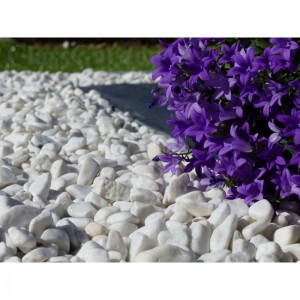 Galet blanc brillant